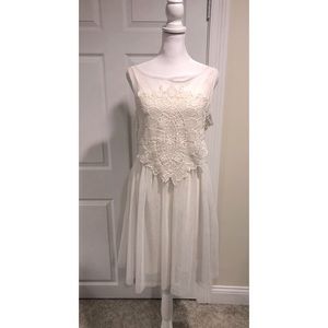 Lauren Conrad white crochet lace dress